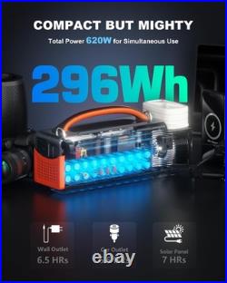 Portable Power Station 300W, 296Wh Solar Generator with 100W USB-C In/Output, Ni