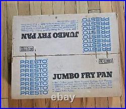 Presto 15 Jumbo Fry Pan High Dome Factory Sealed FP15WD Almond NIB Vintage