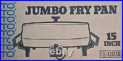 Presto 15 Jumbo Fry Pan High Dome Factory Sealed FP15WD Almond NIB Vintage