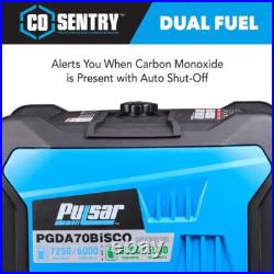 Pulsar 7,250-W Super Quiet Portable Dual Fuel Inverter Generator with Remote Start