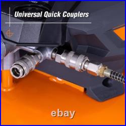 RIDGID 6 Gal. 150 PSI Portable Electric Pancake Air Compressor Dual Connectors