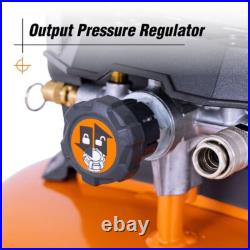 RIDGID 6 Gal. 150 PSI Portable Electric Pancake Air Compressor Dual Connectors