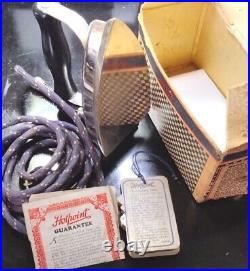 Rare Antique ELECTRIC EDISON APPLIANCE Co. USA HOTPOINT Travel Iron CAT #113F22