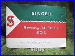 SINGER SEWING MACHINE 301A SLANT O MATIC With HARDSIDE CASE