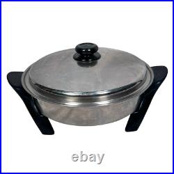 SaladMaster SA012OCU 304/316Ti Stainless Steel Oil Core Electric Skillet NO PLUG