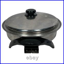 SaladMaster SA012OCU 304/316Ti Stainless Steel Oil Core Electric Skillet NO PLUG
