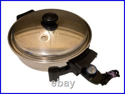Saladmaster K7256 Electric Skillet Vapo Lid T-304 Surgical Stainless Steel USA