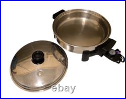 Saladmaster K7256 Electric Skillet Vapo Lid T-304 Surgical Stainless Steel USA
