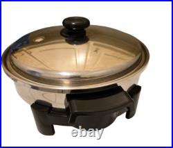 Saladmaster K7256 Electric Skillet Vapo Lid T-304 Surgical Stainless Steel USA