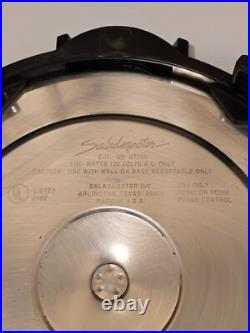 Saladmaster K7256 Electric Skillet Vapo Lid T-304 Surgical Stainless Steel USA