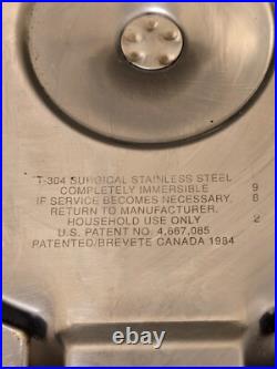 Saladmaster K7256 Electric Skillet Vapo Lid T-304 Surgical Stainless Steel USA