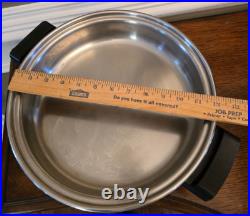 Saladmaster K7256 Electric Skillet Vapo Lid T-304 Surgical Stainless Steel USA