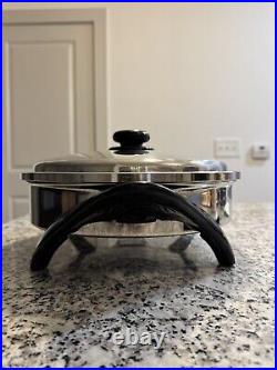 Saladmaster V MODEL#K7356 STAINLESS STEEL 12 ELECTRIC SKILLET 1150W DIGITAL