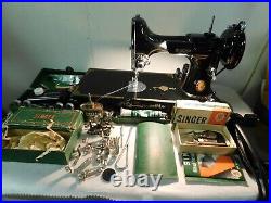 Singer 221-1 Centennial Portable Electric Sewing Machine with Case & Accessories