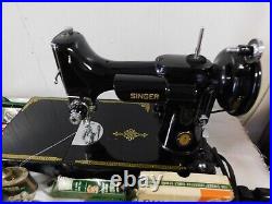 Singer 221-1 Centennial Portable Electric Sewing Machine with Case & Accessories