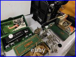 Singer 221-1 Centennial Portable Electric Sewing Machine with Case & Accessories