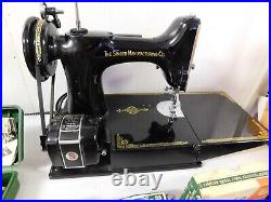 Singer 221-1 Centennial Portable Electric Sewing Machine with Case & Accessories