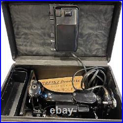 Singer 221 Featherweight Sewing Machine Vintage 1954 Portable Electric Case Cord