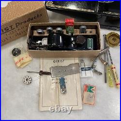 Singer 221 Featherweight Sewing Machine Vintage 1954 Portable Electric Case Cord