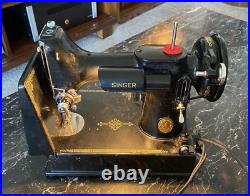 Singer Featherweight Model 221K Sewing Machine c. 1948 Black Runs