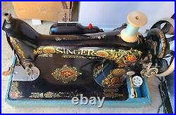 Singer Sewing Machine with Case, Working Antique/ Vintage Portable Electric