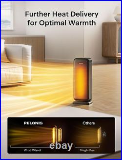 Space Heater Indoor with 75° Oscillation & Remote, 16 Inch Portable Heater with