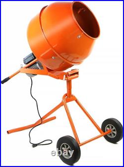 Stark USA 5.0 Cu. Ft. Cement Mixer 1/2Hp Portable Electric Concrete Mortar Barro