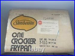 Sunbeam Crocker Frypan Electric Skillet & Crockpot Harvest Gold Factory Sealed