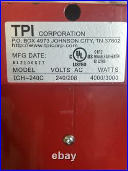 TPI ICH-240C Utility Fan Forced Portable Heater