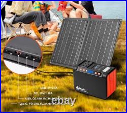 Takki 111Wh Portable Solar Generator Power Station with 21W Foldable Solar Panel