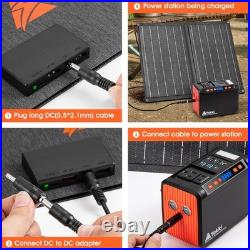 Takki 111Wh Portable Solar Generator Power Station with 21W Foldable Solar Panel