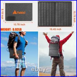 Takki 111Wh Portable Solar Generator Power Station with 21W Foldable Solar Panel