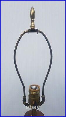 Tony Paul for Westwood Industries Lamp 28.5 Vintage Walnut MCM Brass Table Lamp