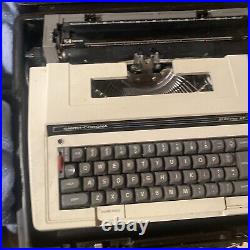 VINTAGE SCM SMITH-CORONA BLUE ELECTRA 220 ELECTRIC PORTABLE TYPEWRITER with CASE