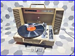 VTG General Electric GE Wildcat Portable Record Player Turntable Working DEMOVID