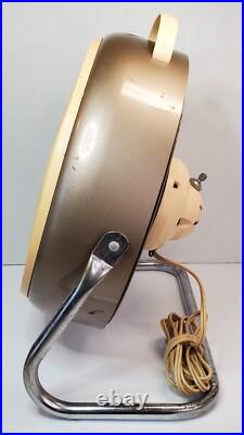 VTG Portable Electric Fan Ambassador Quality Bronze Cream 12 Round WORKS