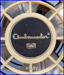 VTG Portable Electric Fan Ambassador Quality Bronze Cream 12 Round WORKS