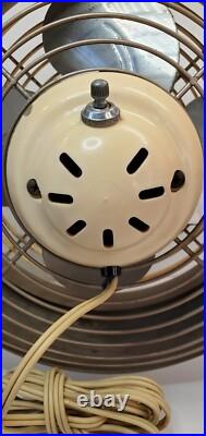VTG Portable Electric Fan Ambassador Quality Bronze Cream 12 Round WORKS