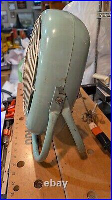 VTG RETRO ELDORADO #5210 green Portable Metal 10 table fan 115v working