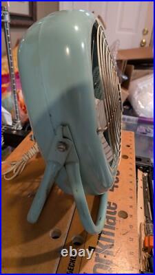 VTG RETRO ELDORADO #5210 green Portable Metal 10 table fan 115v working