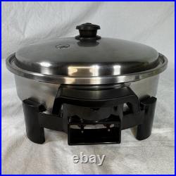 VTG Saladmaster 7256 Electric Skillet 12 Liquid Core Stainless Steel with Power