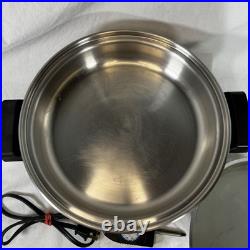 VTG Saladmaster 7256 Electric Skillet 12 Liquid Core Stainless Steel with Power