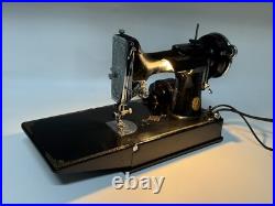 Vintage 1936 Singer 221 Featherweight Portable Electric Sewing Machine WORKING