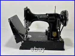 Vintage 1937 Singer Featherweight 221 Portable Electric Sewing Machine in Case