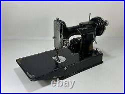 Vintage 1937 Singer Featherweight 221 Portable Electric Sewing Machine in Case