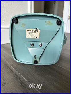 Vintage 1950s General Electric Personal Metal Desk Fan (Teal)