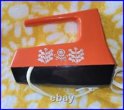 Vintage Funky Orange Westinghouse Portable Handheld Blender Mixer HM02BL with BOX