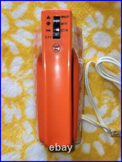 Vintage Funky Orange Westinghouse Portable Handheld Blender Mixer HM02BL with BOX