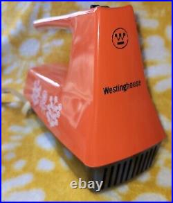 Vintage Funky Orange Westinghouse Portable Handheld Blender Mixer HM02BL with BOX