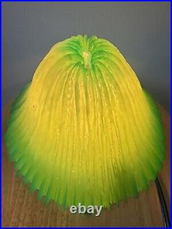 Vintage Green Coral Mushroom Lamp Adam's Apple Mystical Creations Rare Blacklite